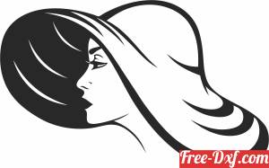 download elegant woman wearing hat free ready for cut