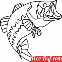 download one line fish free ready for cut