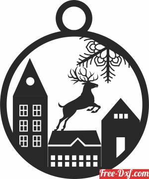 download deer christmas ornament cliparts free ready for cut