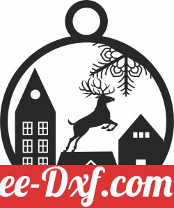 deer christmas ornament cliparts