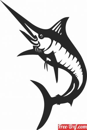 download Silhouette marlin wall decor fish clipart free ready for cut