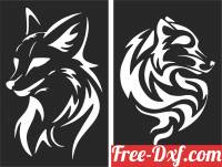 download Fox wall decor free ready for cut