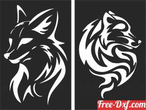 download Fox wall decor free ready for cut