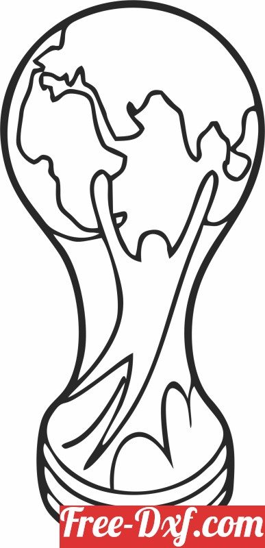 world cup trophy drawing