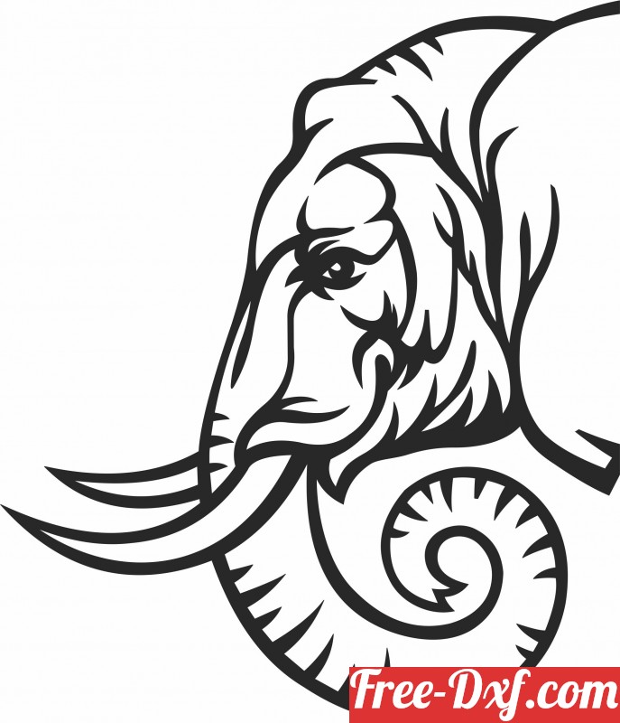 Download Elephant clipart ffEC9 High quality free Dxf files, Svg,