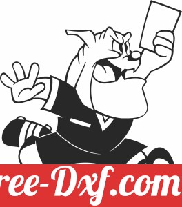 Cartoon Dog Football soccer referee