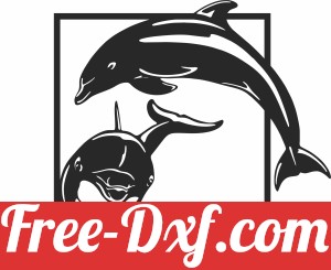 Two Dolphins wall art