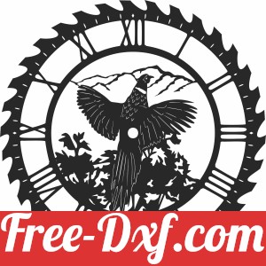 peacock sceen saw wall clock
