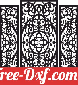3 pieces panels wall screen door patterns door
