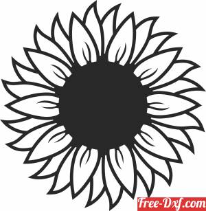 Download sunflower wall art fiUUy High quality free Dxf files, Sv