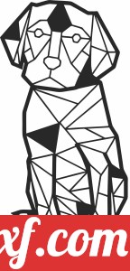 Geometric dog clipart