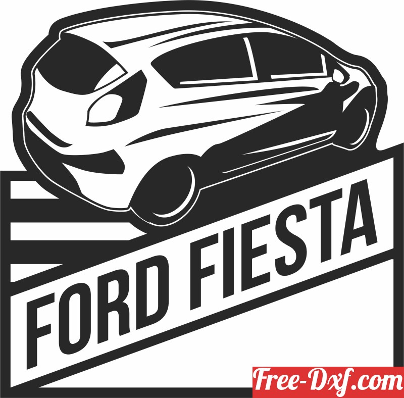 Download Ford fiesta car logo fqbf1 High quality free Dxf files,