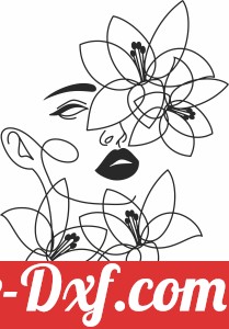 One Line woman Face Wall Art