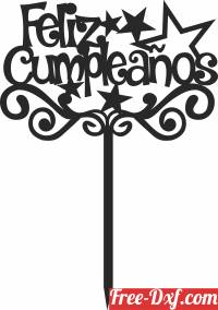 download feliz cumpleanos stake free ready for cut