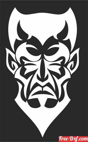 download tribal Devil clipart free ready for cut