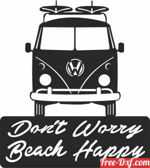 download surfer bus beach happy sign free ready for cut