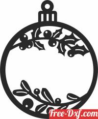download leaves christmas ornament free ready for cut