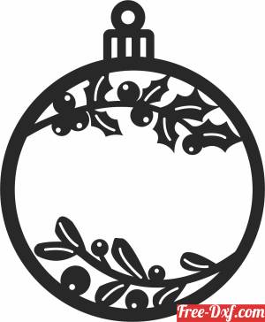 download leaves christmas ornament free ready for cut