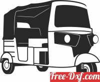 download tuk tuk three wheeler auto clipart free ready for cut