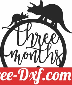Baby three months Milestone dinosaur