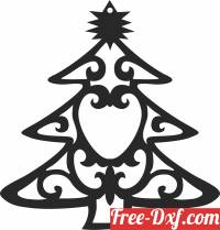 download christmas tree decoration free ready for cut