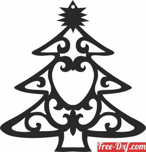 download christmas tree decoration free ready for cut