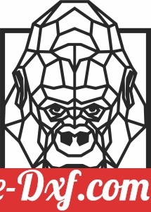 geometric gorilla clipart