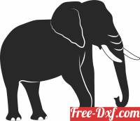 download Elephant Silhouette Vector Illustration free ready for cut