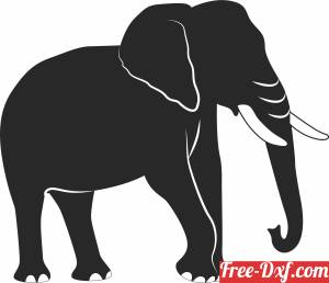 download Elephant Silhouette Vector Illustration free ready for cut