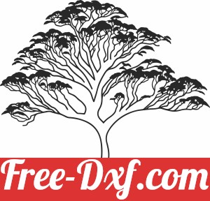 african Tree vector Silhouette
