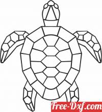 download Geometric Polygon tortoise free ready for cut