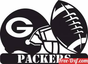 download Green Bay Packers NFL helmet LOGO free ready for cut