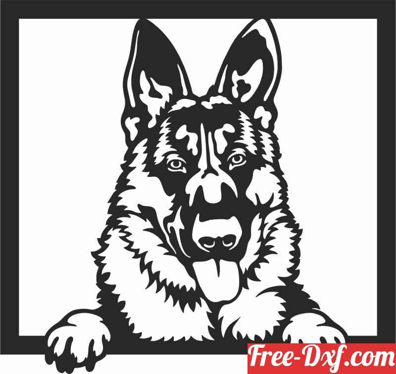 Download German shepherd dog clipart gcwEY High quality free Dxf