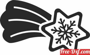 download christmas shooting star clipart free ready for cut