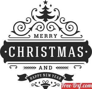 download merry christmas and new year free ready for cut