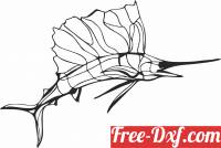 download Silhouette marlin wall decor fish clipart free ready for cut
