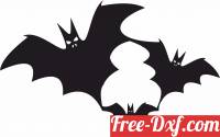 download Halloween Bats silhouette horror free ready for cut