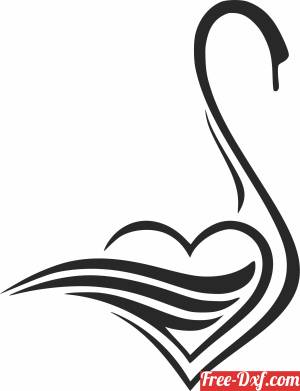 download swan heart cliparts free ready for cut