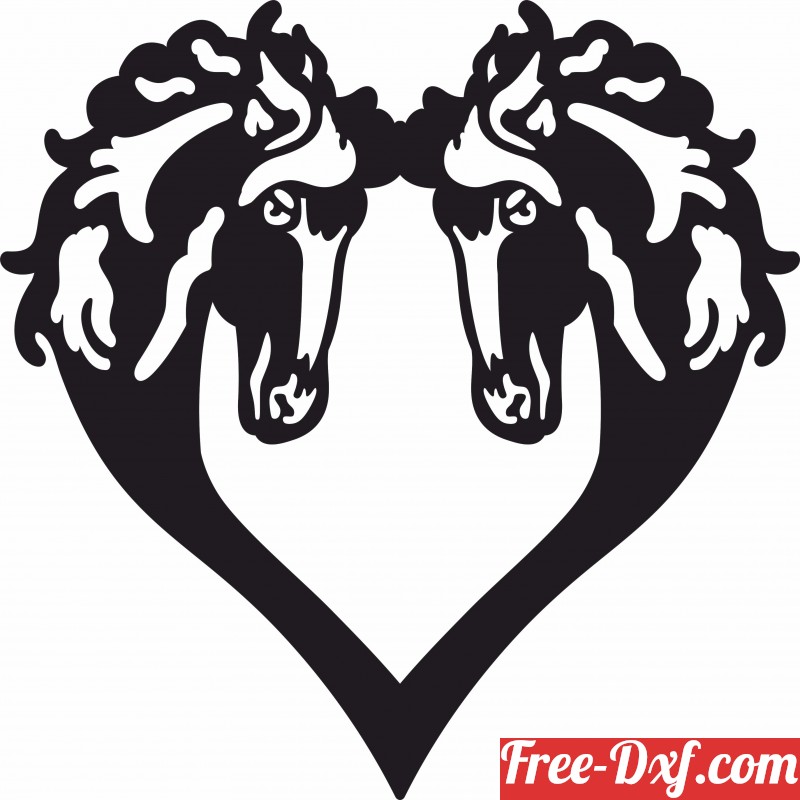 horse heart sketch
