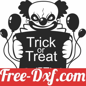 Trick or Treat halloween clown