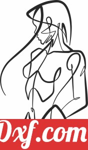 woman line drawing arts