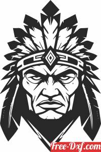 download Indian Head Native American free ready for cut