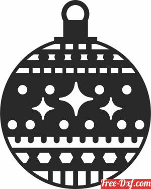 download Christmas Ornament ball free ready for cut