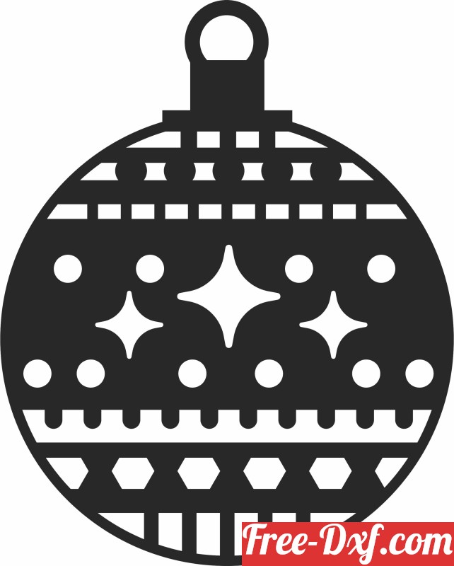 Download Christmas Ornament ball h6VMM High quality free Dxf file