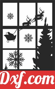 Christmas Window Scene