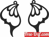 download butterfly wing earrings free ready for cut