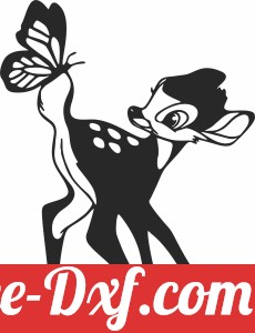 Deer with butterfly wall decor