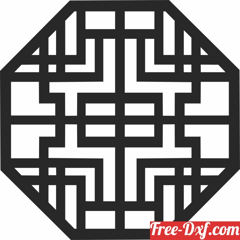 Download pattern Mandala wall arts hLASN High quality free Dxf fi