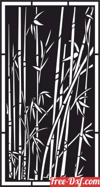 download bamboo tree decorative wall screen door partition panel pattern free ready for cut