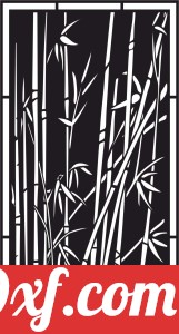 bamboo tree decorative wall screen door partition panel pattern